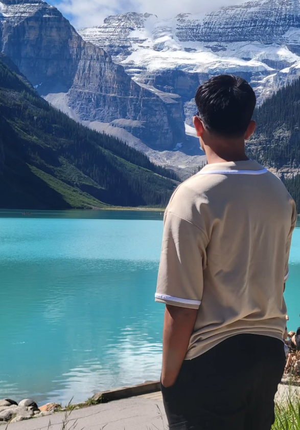 Vibhor at mountain lake